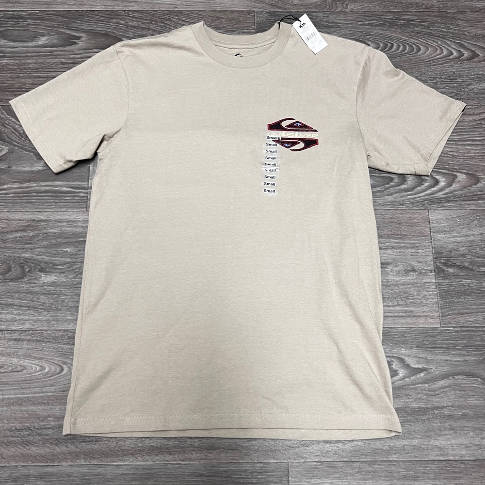 Quiksilver Graphic T-Shirt Surf Logo Crew Neck Short‎ Sleeve Tee Small